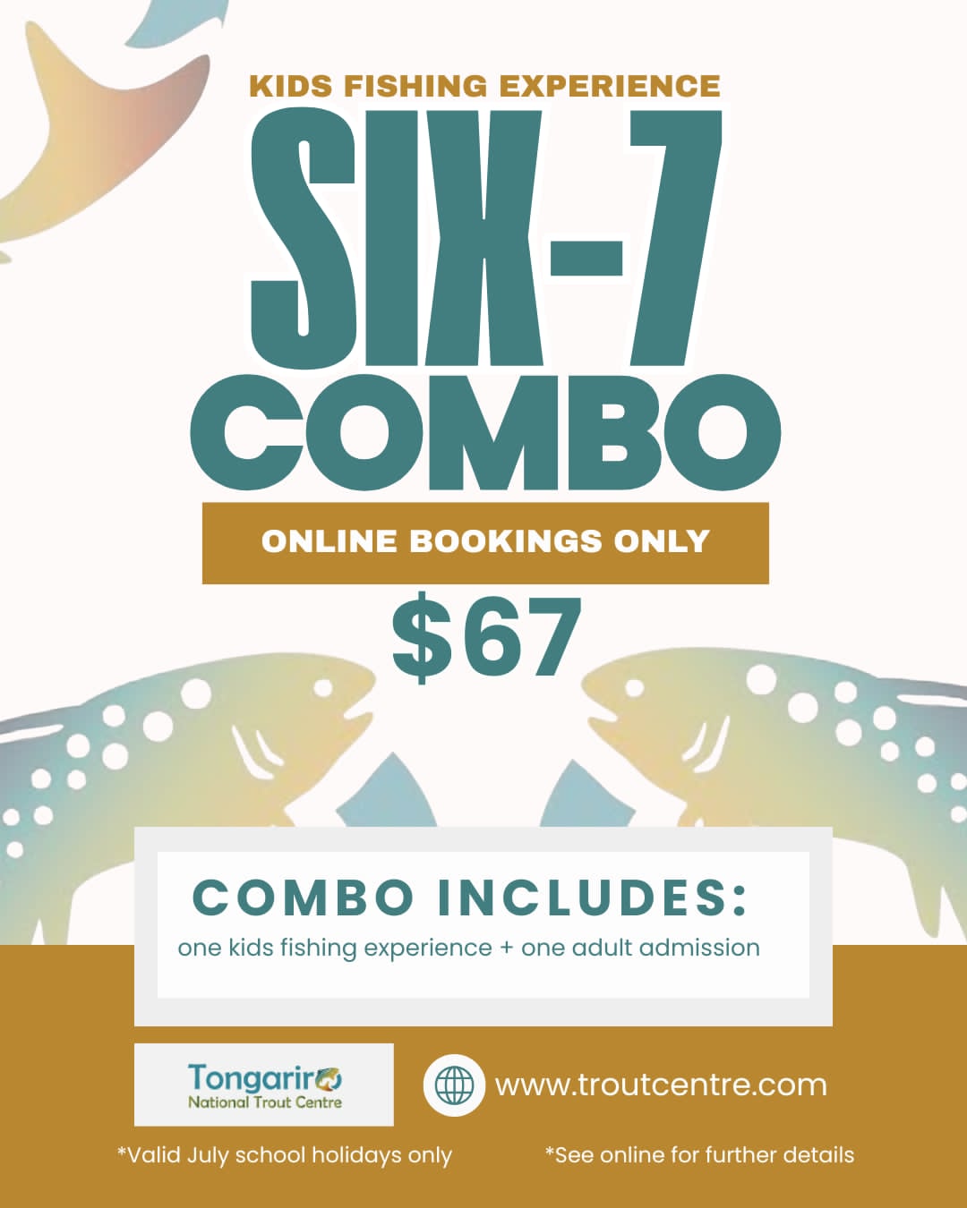 67 COMBO: Kid Fishing Experience plus one Adult Admission